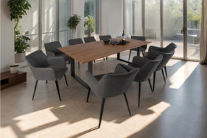 #nussbaumfarben #280x100 #u-gestellschwarz