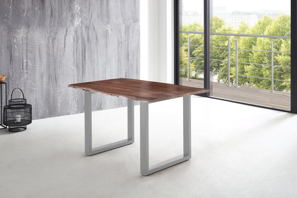 #nussbaumfarben #180x90 #u-gestellsilber