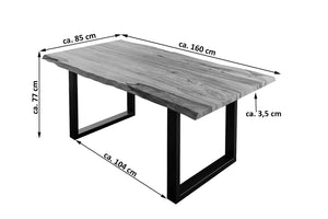#sheeshamteakfarben #160x85 #u-gestellschwarz