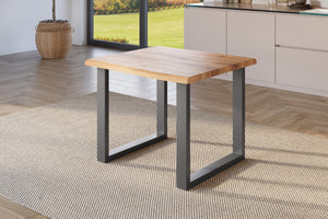 #holzwildeiche-optik #80x80 #u-gestellschwarz
