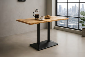 #akazienaturfarben #120x60 #säulen-gestellschwarz