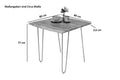 #nussbaumfarben #80x80 #hairpin-gestellsilber