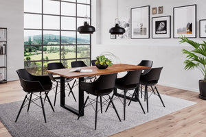 #teakfarben #180x90 #u-gestellschwarz