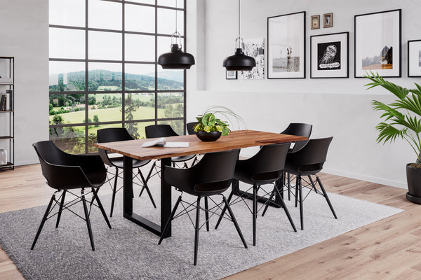 #teakfarben #180x90 #u-gestellschwarz