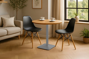 #eichenaturfarbengeölt #90x90 #säulen-gestelleckigsilber