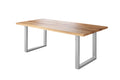 #holzwildeiche-optik #180x90 #u-gestellsilber