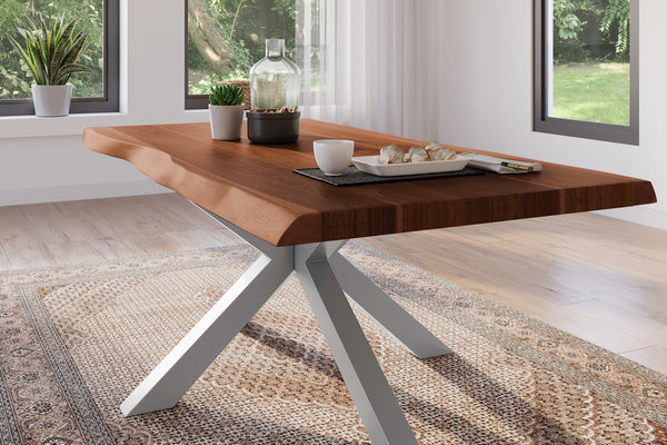 #akazienussbaumfarben #180x90 #spider-gestellsilber