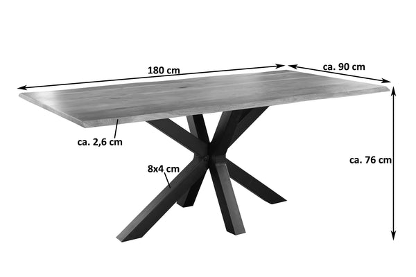 #nussbaumfarben #180x90 #spider-gestellschwarz