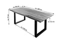 #sheeshamteakfarben #180x90 #u-gestellschwarz