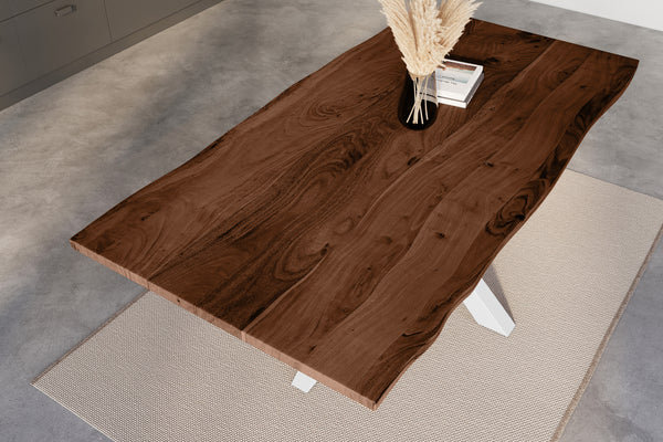 #nussbaumfarben #220x100 #spider-gestellweiß