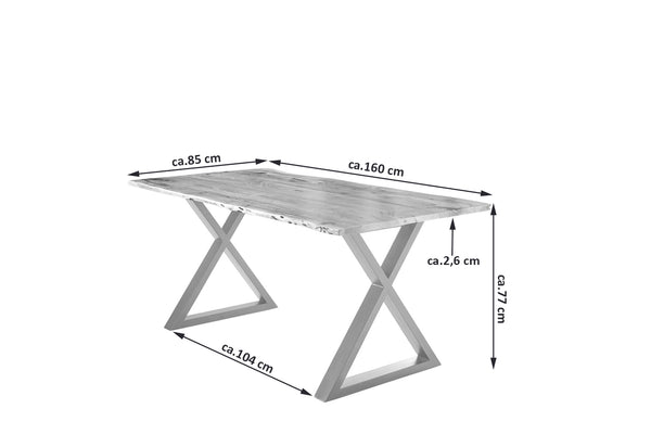 #naturfarben #160x85 #x-gestellsilber