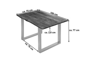 #nussbaumfarben #100x70 #u-gestellsilber
