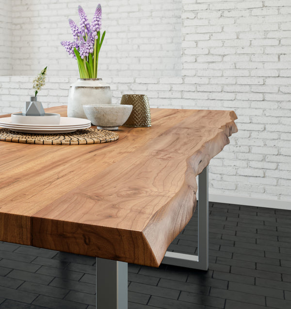 #naturfarben #220x100 #u-gestellsilber