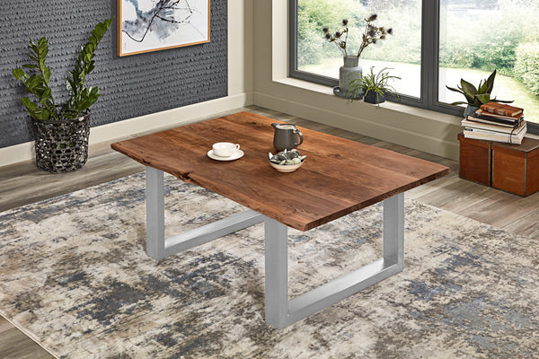 #nussbaumfarben #140x75 #u-gestellsilber