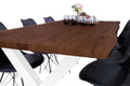#nussbaumfarben #200x100 #x-gestellweiß
