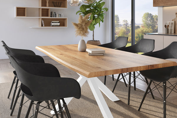 #holzwildeiche-optik #220x100 #spider-gestellweiß