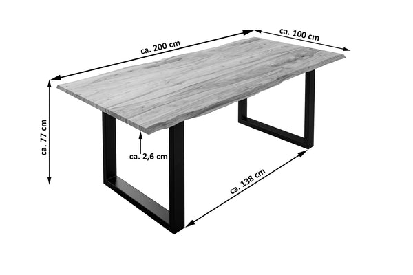 #naturfarben #200x100 #u-gestellschwarz