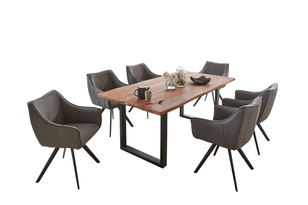 #sheeshamteakfarben #160x85 #u-gestellschwarz