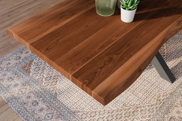 #akazienussbaumfarben #260x100 #spider-gestellschwarz