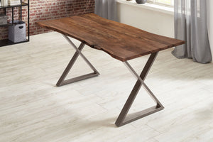 #nussbaumfarben #300x100 #x-gestelledelstahl