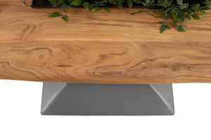 #akazienaturfarben #100x60 #säulen-gestellsilber