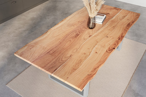 #naturfarben #220x100 #u-gestellsilber