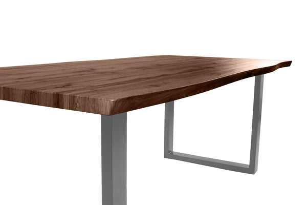 #nussbaumfarben #200x100 #u-gestellsilber