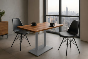 #akazienussbaumfarben #120x60 #säulen-gestellsilber