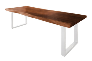 #akazienussbaumfarben #260x100 #u-gestellweiß