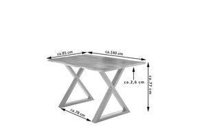 #naturfarben #140x80 #x-gestellsilber