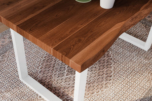 #akazienussbaumfarben #160x85 #u-gestellweiß