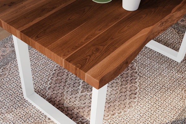 #akazienussbaumfarben #160x85 #u-gestellweiß