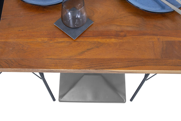 #nussbaumfarben #60x60 #säulen-gestelleckigsilber