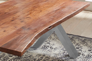 #nussbaumfarben #180x90 #x-gestellsilber