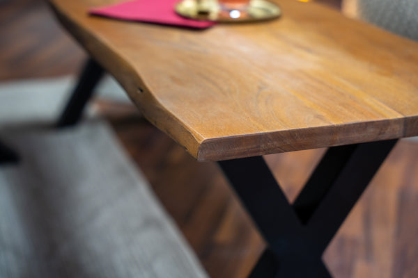 #nussbaumfarben #120cm #x-gestellschwarz