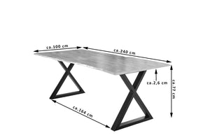 #naturfarben #240x100 #x-gestellschwarz