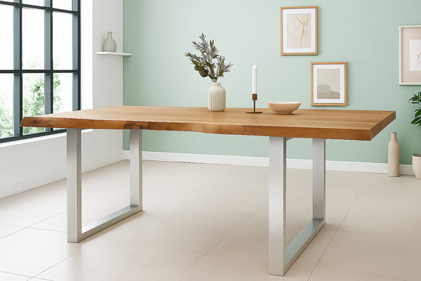 #naturfarben #200x110 #u-gestellsilber