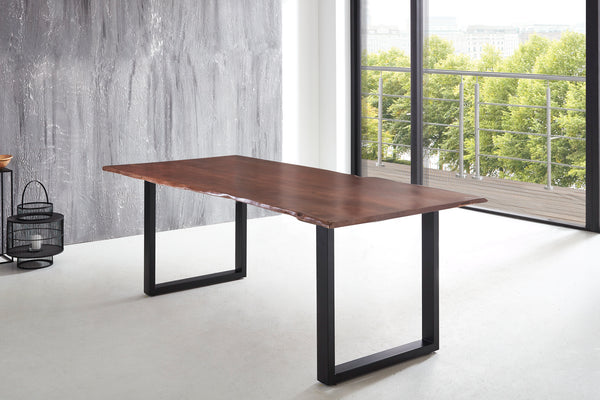 #nussbaumfarben #240x100 #u-gestellschwarz