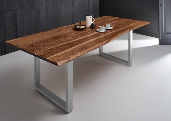 #nussbaumfarben #240x100 #u-gestellsilber