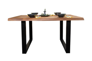 #akazienussbaumfarben #200x100 #u-gestellschwarz