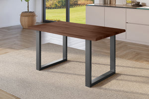 #holznussbaum-optik #120x80 #u-gestellschwarz