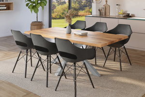 #holzwildeiche-optik #180x90 #spider-gestellsilber