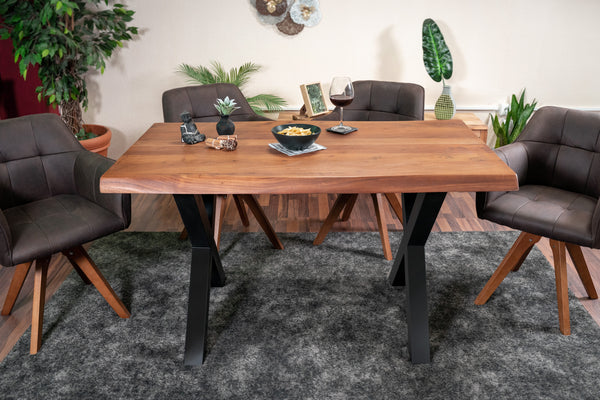 #nussbaumfarben #180x90 #x-gestellschwarz