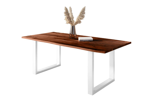 #nussbaumfarben #220x100 #u-gestellweiß