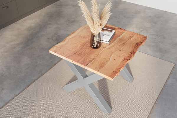 #naturfarben #80x80 #x-gestellsilber