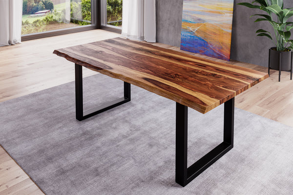 #sheeshamnaturfarbenlackiert #200x100 #u-gestellschwarz