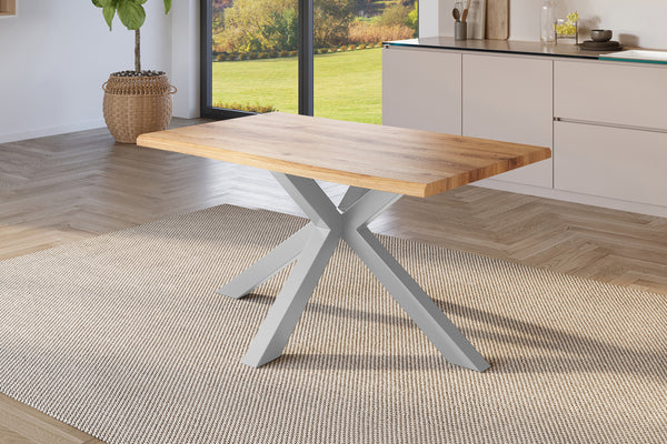 #holzwildeiche-optik #140x80 #spider-gestellsilber