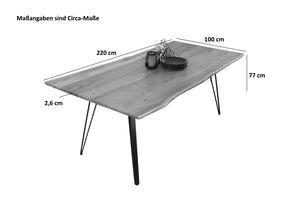 #naturfarben #220x100 #hairpin-gestellsilber