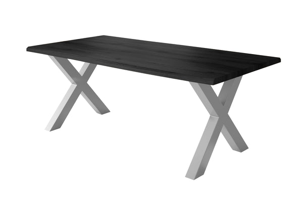 #holzgrau-optik #180x90 #x-gestellsilber