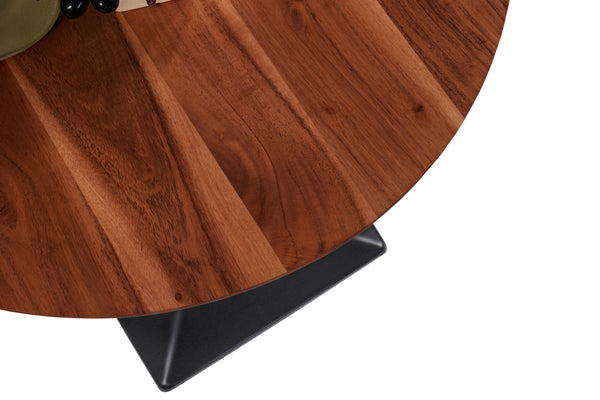#akazienussbaumfarben #60x60 #säulen-gestelleckigschwarz